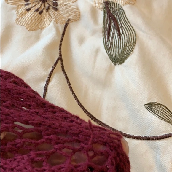 Maroon macrame style open from cardigan size 2X - Picture 7 of 7